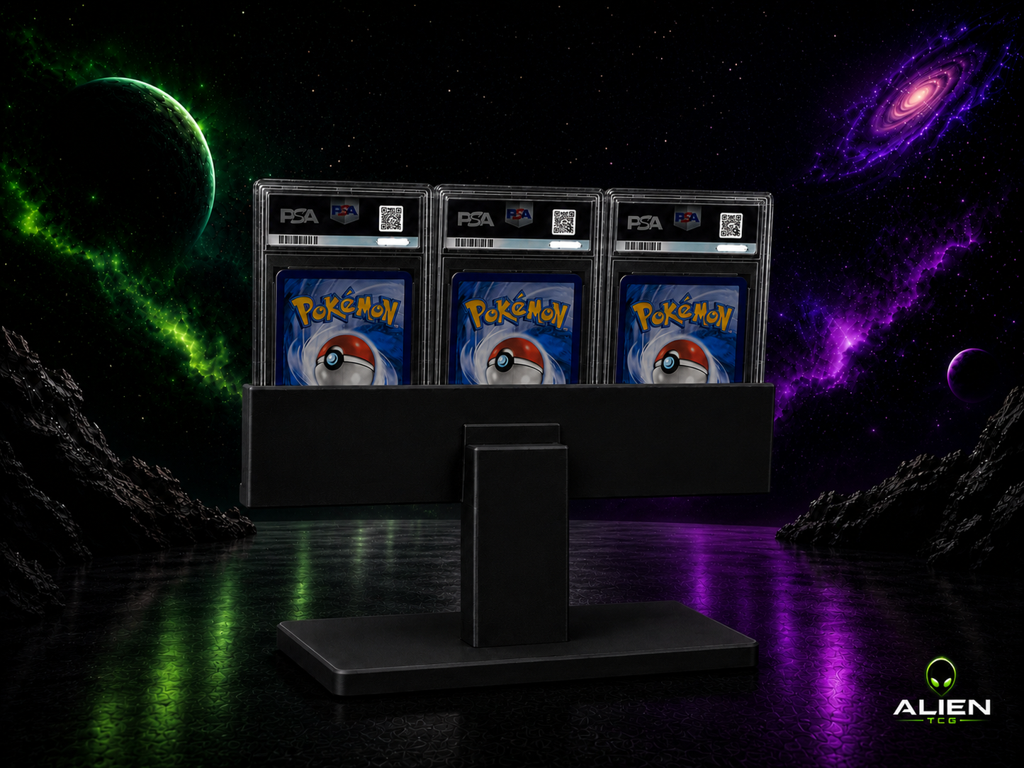 3x1 Pokemon PSA Slab Moderner TCG Display-Ständer
