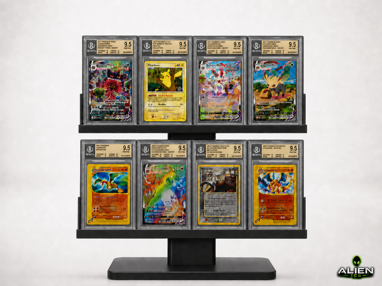 Pokémon BGS Slab Display Ständer 4x2 Grading Kartenhalter TCG Zubehör Halter