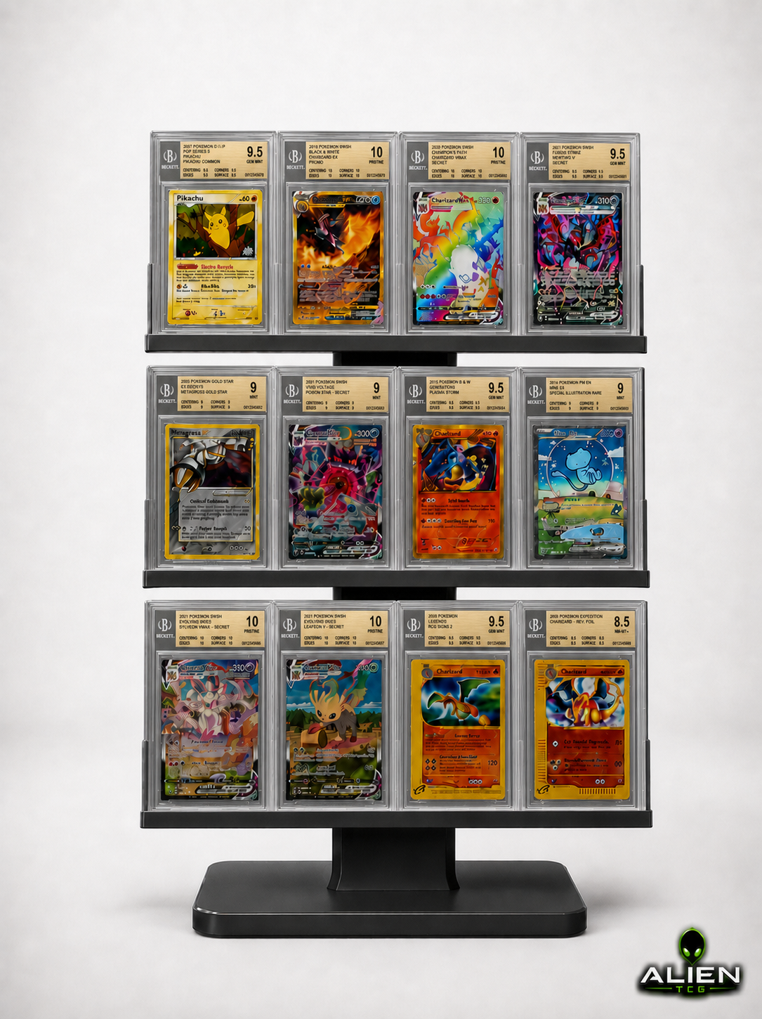 Pokémon BGS Slab Display Ständer 4x3 Grading Kartenhalter TCG Zubehör Halter