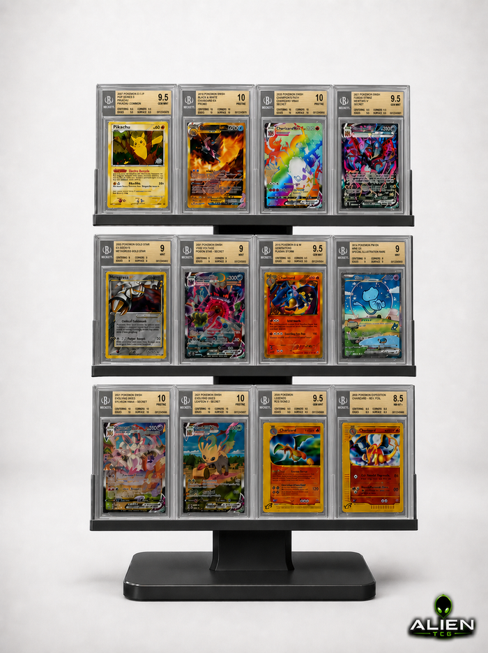Pokémon BGS Slab Display Ständer 4x3 Grading Kartenhalter TCG Zubehör Halter