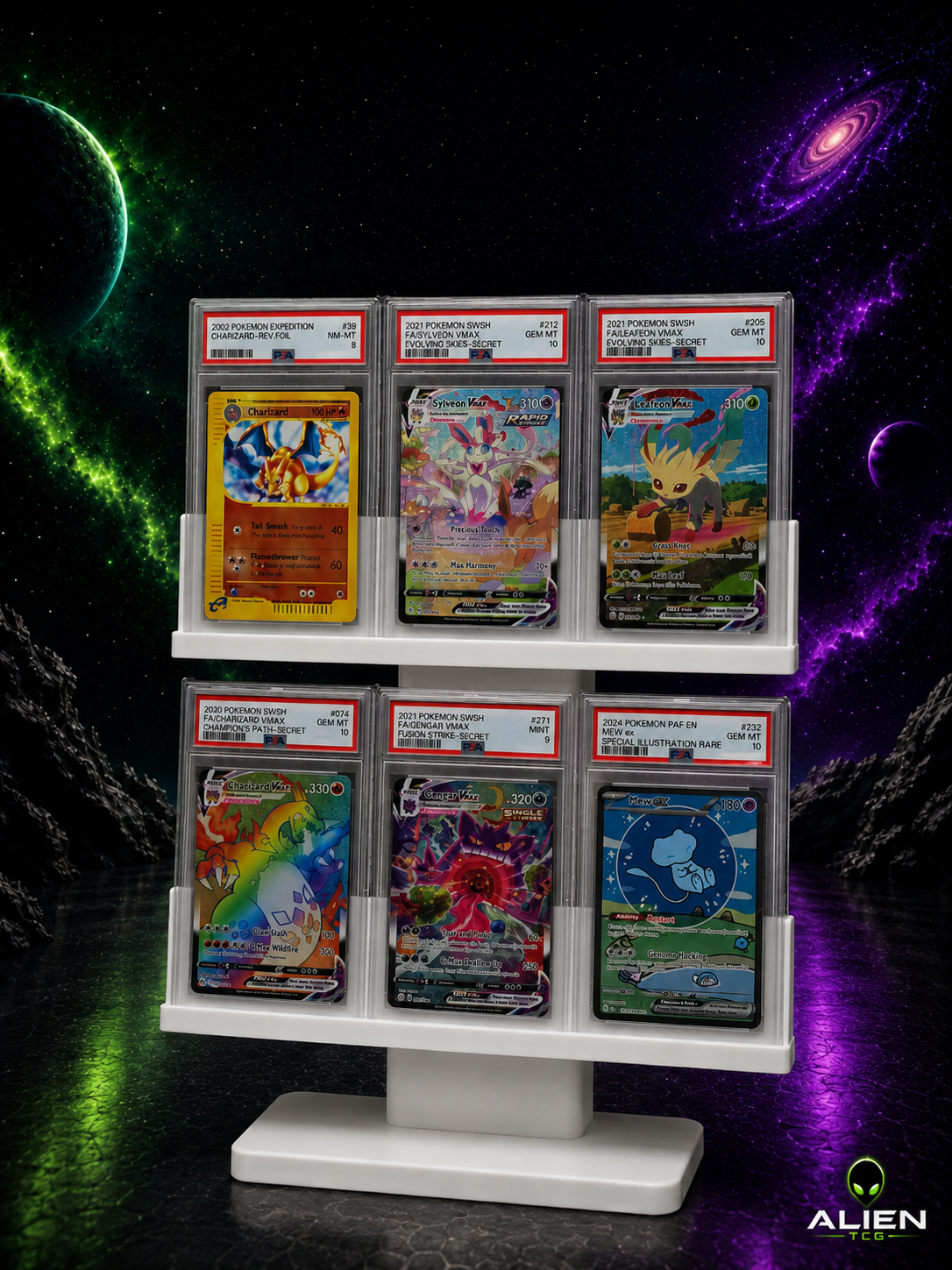 3x2 Pokemon PSA Slab Moderner TCG Display-Ständer