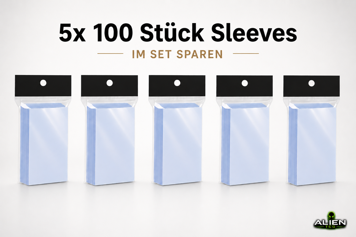 5x 100 Stück Card Sleeves Kartenhüllen TCG Sammelkarten Pokémon Zubehör Sammlung