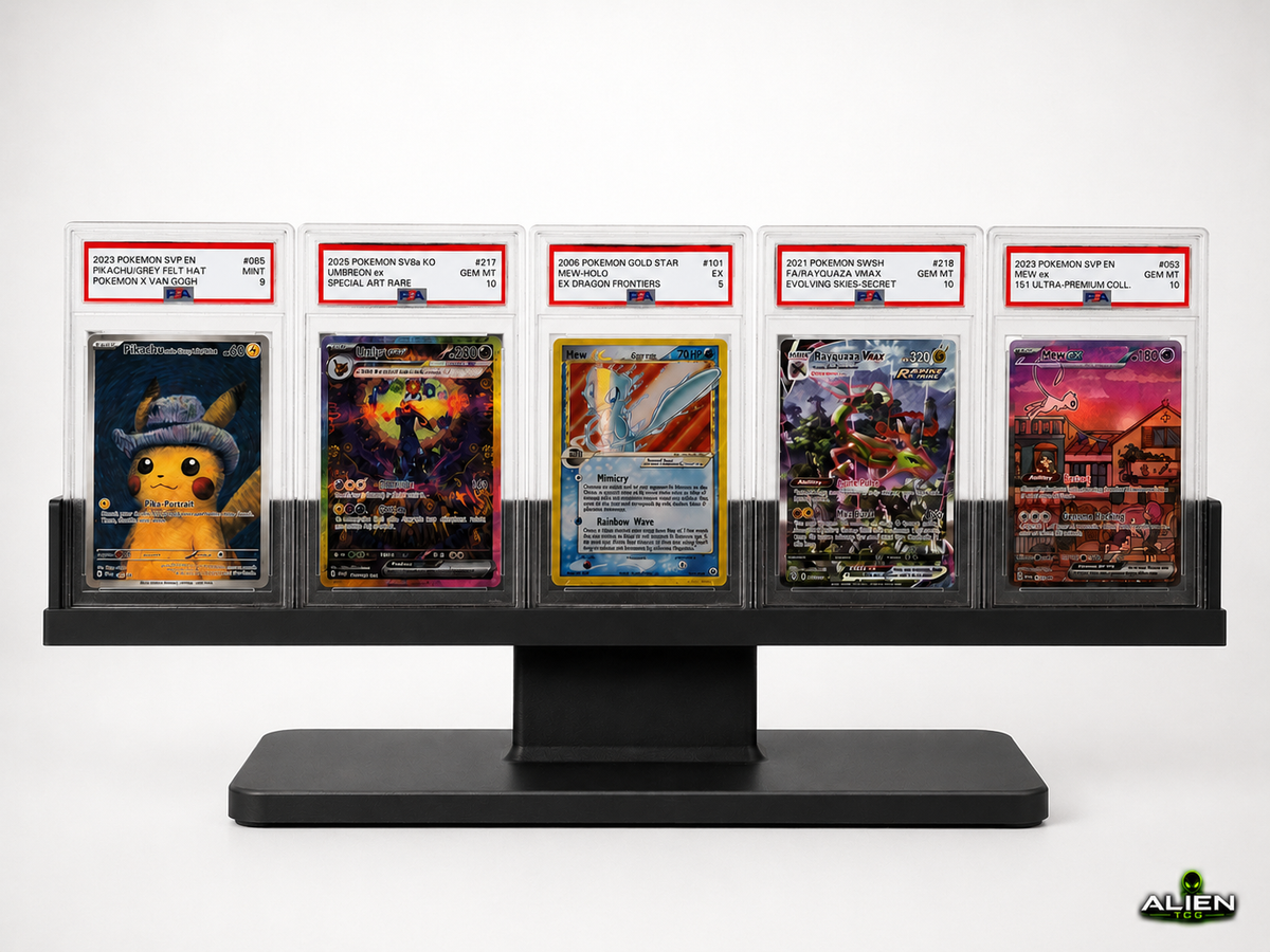 Pokémon PSA Slab Display Ständer 5x1 Grading Kartenhalter TCG Zubehör Aufsteller