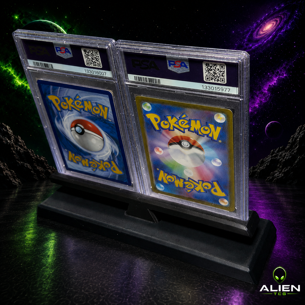 Minimaler dualer Pokémon PSA Slab Moderner Display-Ständer
