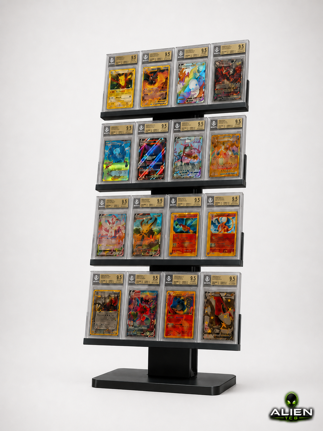 Pokémon BGS Slab Display Ständer 4x4 Grading Kartenhalter TCG Zubehör Aufsteller