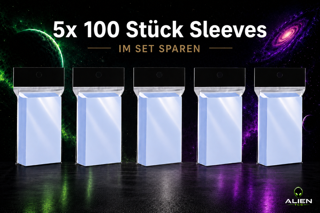 5x 100 Stück Card Sleeves | Aufbewahrungshüllen für TCG Sammelkarten
