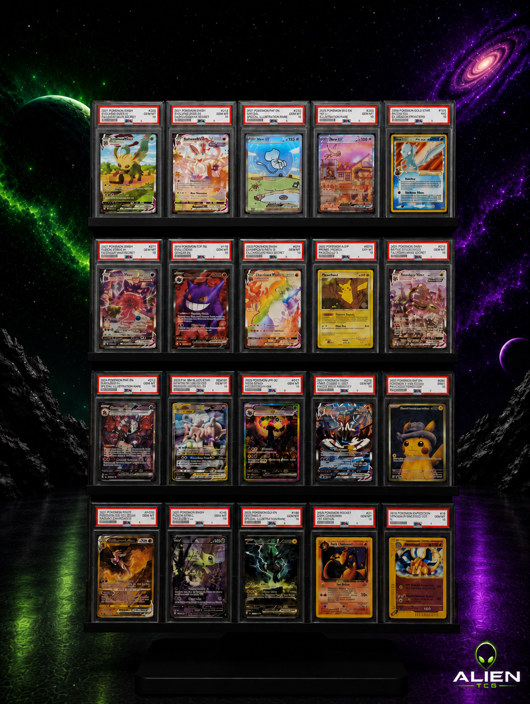 5x4 Pokémon PSA Slab Moderner TCG-Präsentationsständer