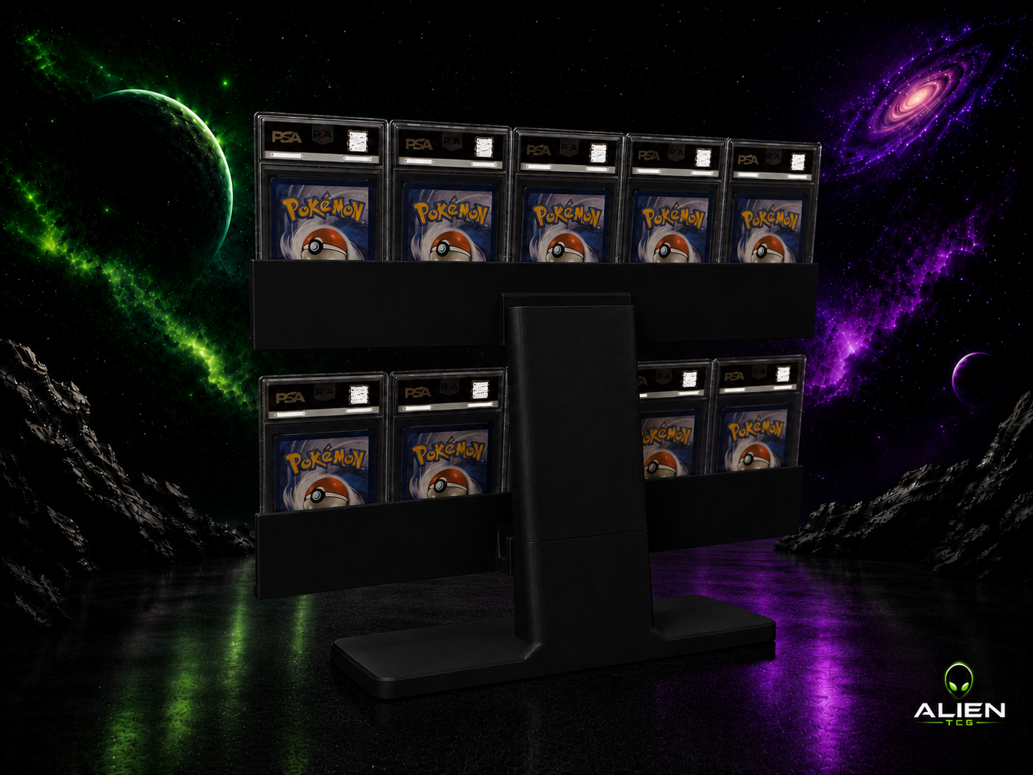5x2 Pokémon PSA Slab Moderner TCG Display Ständer