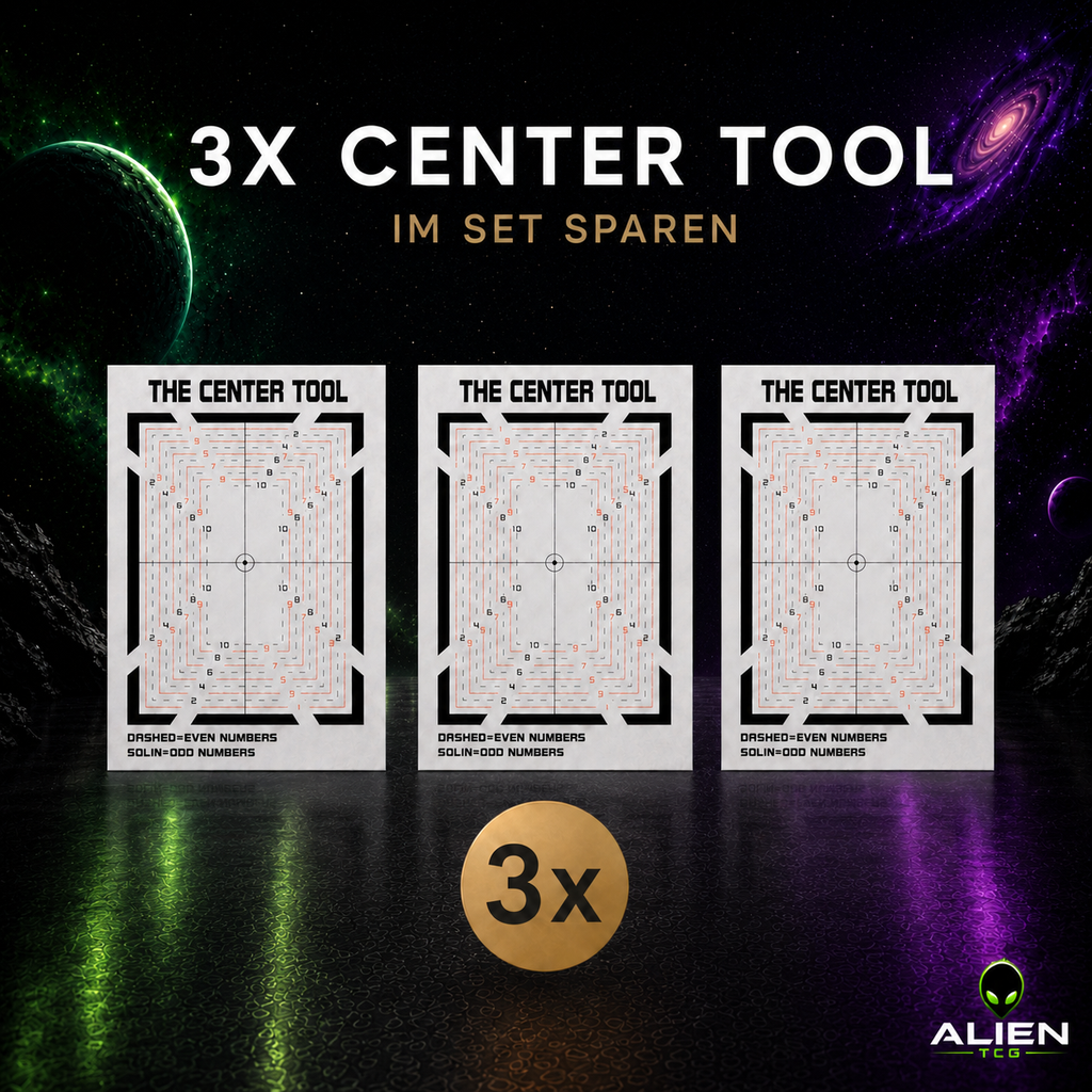 3x The Center Tool - Sammelkarten Zentrierwerkzeug TCG