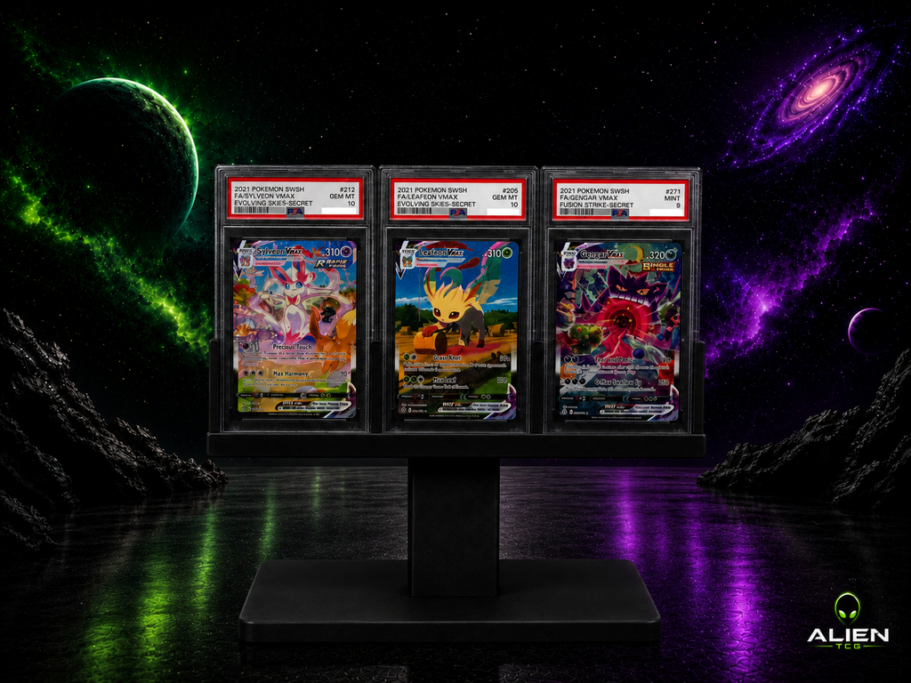 3x1 Pokemon PSA Slab Moderner TCG Display-Ständer