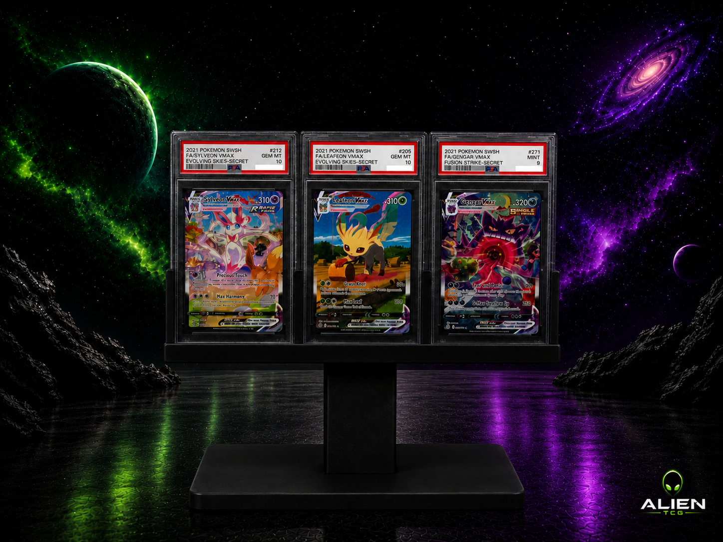 3x1 Pokemon PSA Slab Moderner TCG Display-Ständer