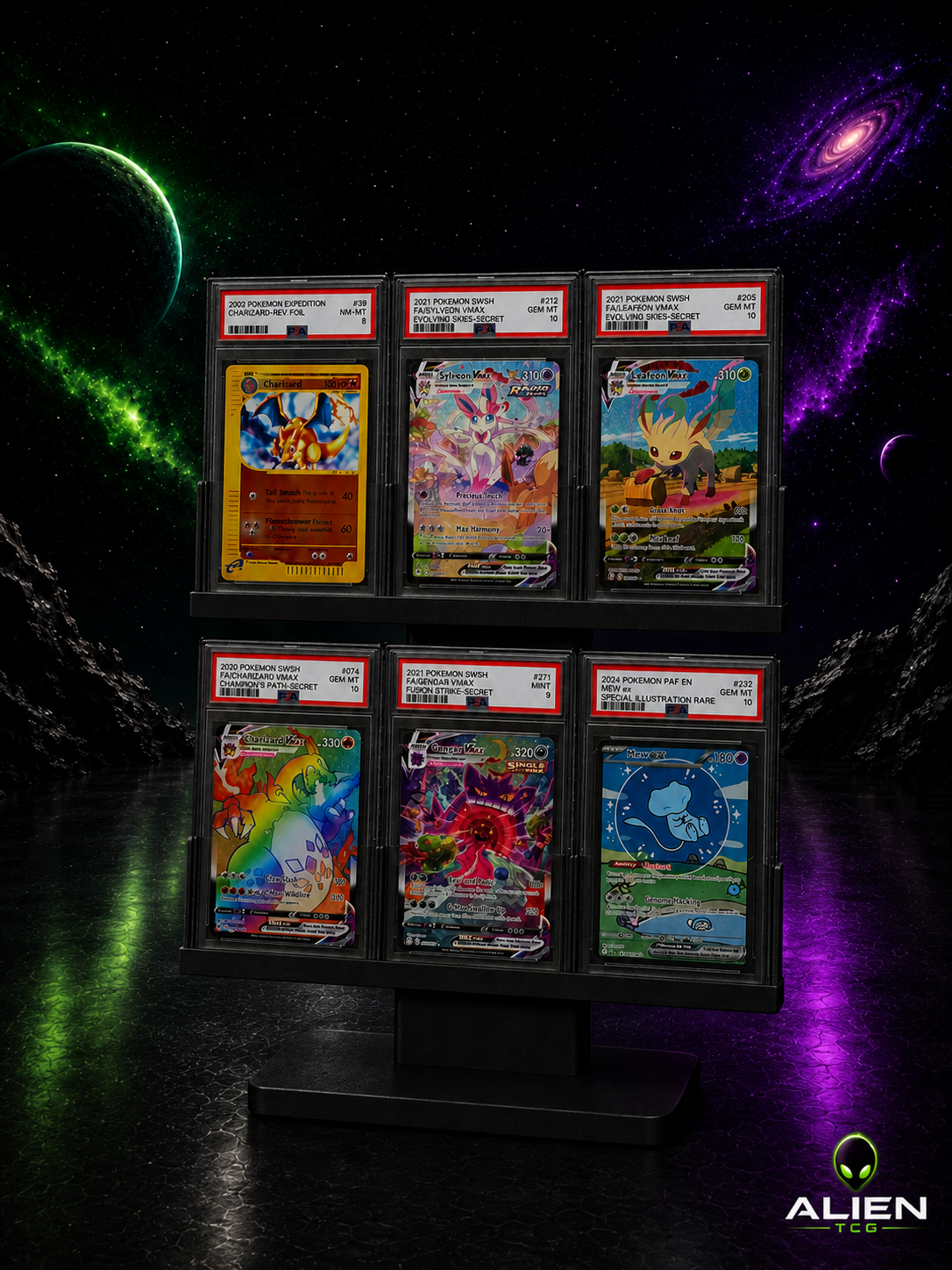 3x2 Pokemon PSA Slab Moderner TCG Display-Ständer