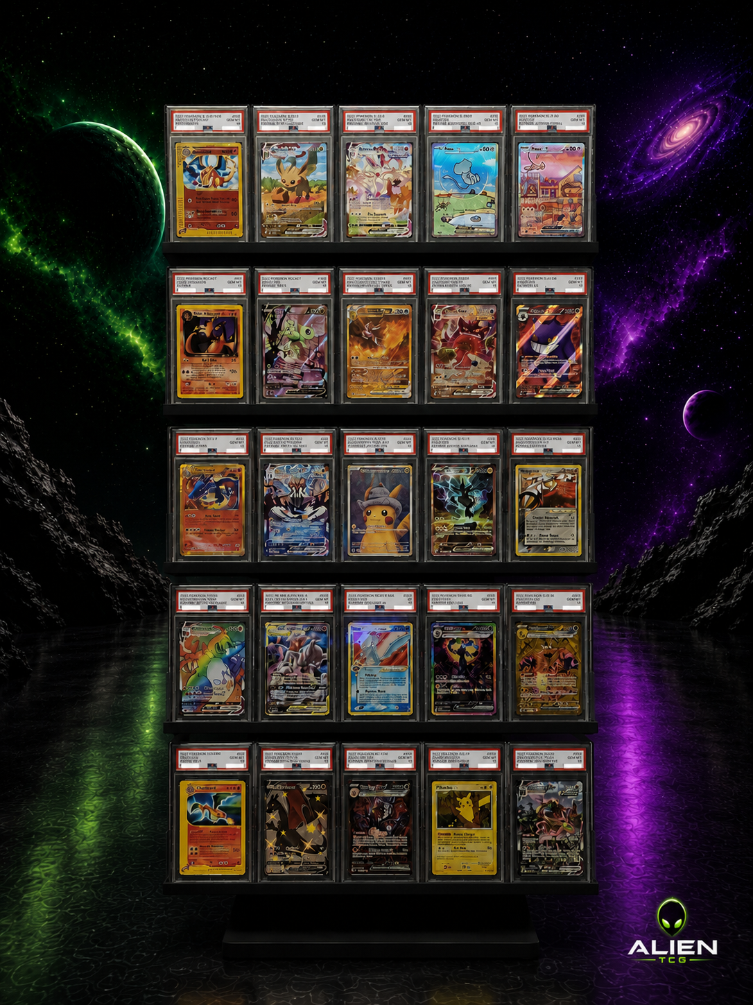 5x5 Pokémon PSA Slab Moderner TCG Präsentationsständer