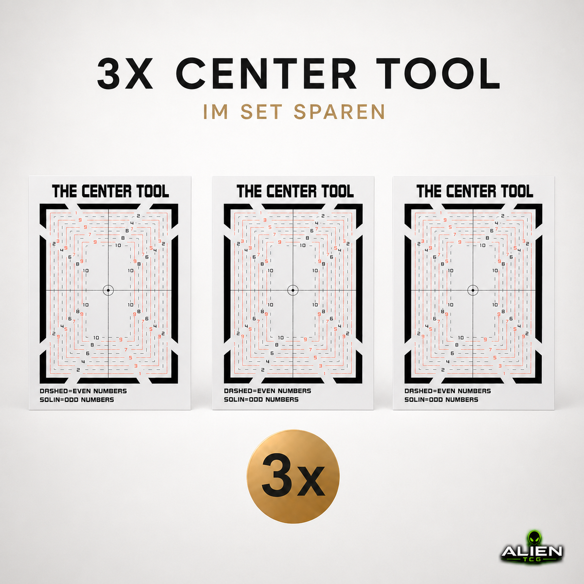 3x Centering Tool Zentrierwerkzeug Sammelkarten TCG Grading Pokémon PSA Sammlung