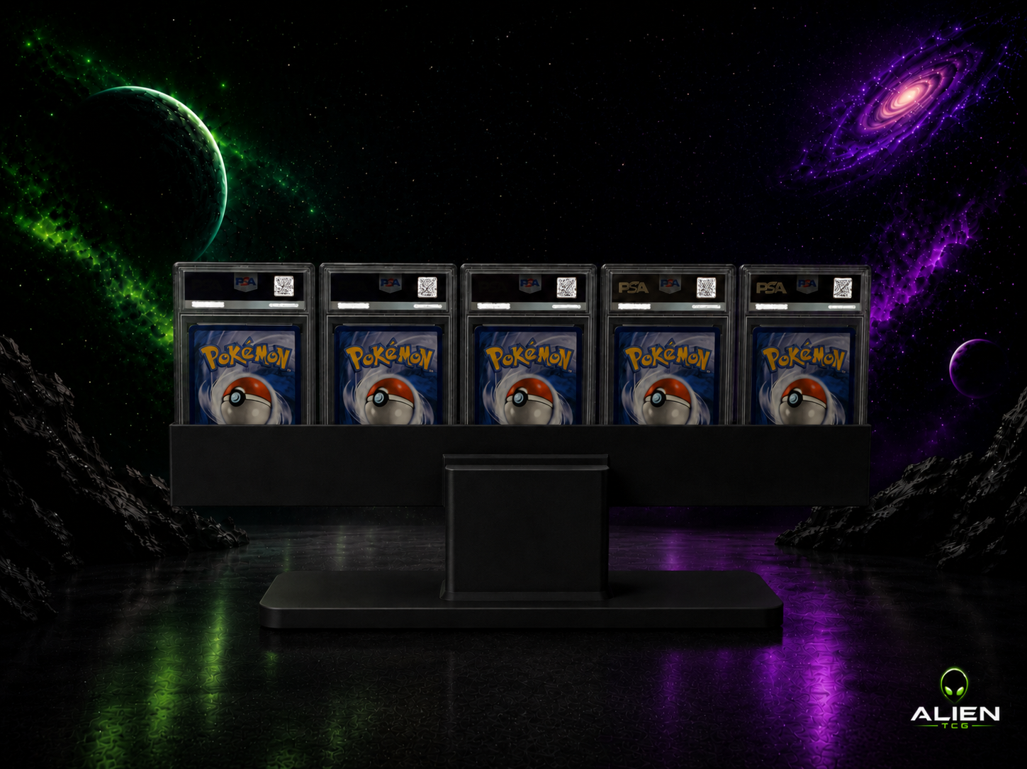 5x1 Pokémon PSA Slab Moderner TCG Display-Ständer