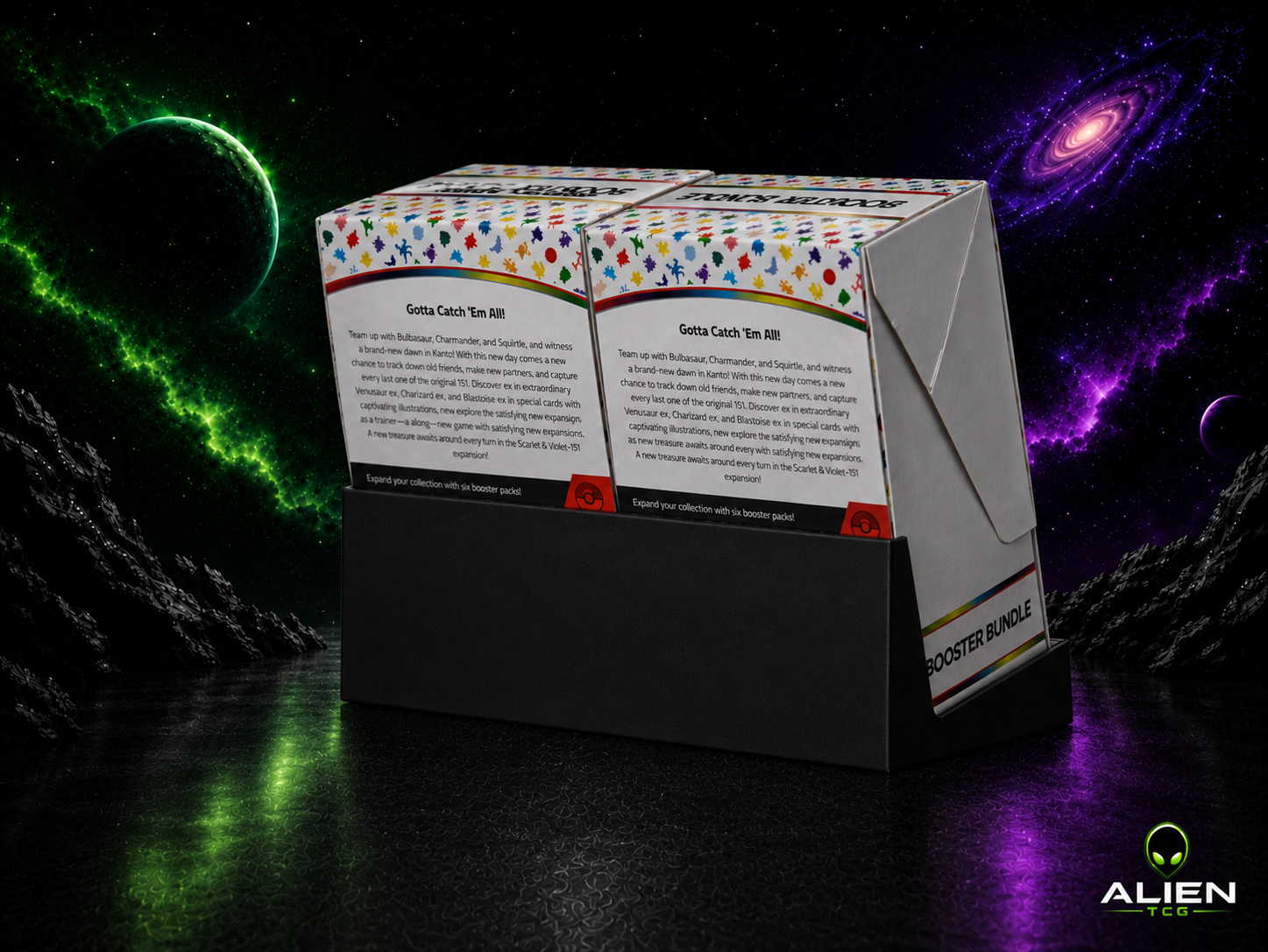 3x Pokemon TCG Booster Bundle Präsentationsständer