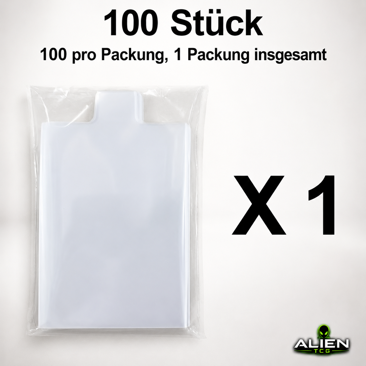 100x Pull Tab Sleeves Kartenhüllen mit Lasche TCG Sammelkarten Schutz Hülle Card