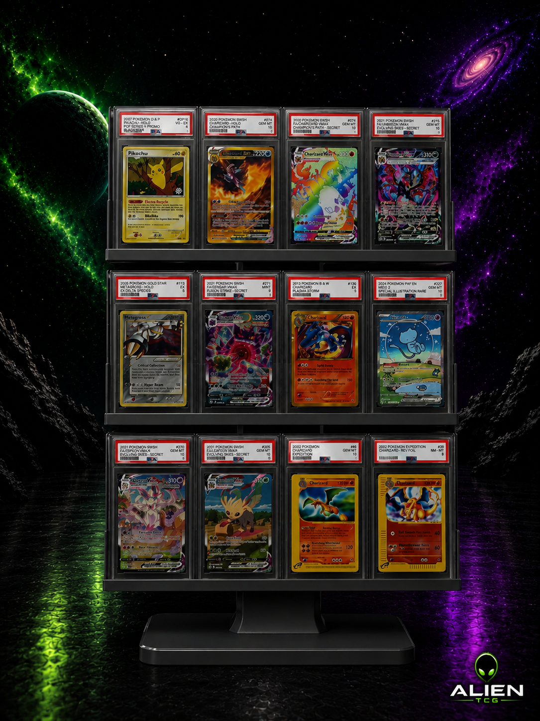4x3 Pokemon PSA Slab Moderner TCG Display-Ständer