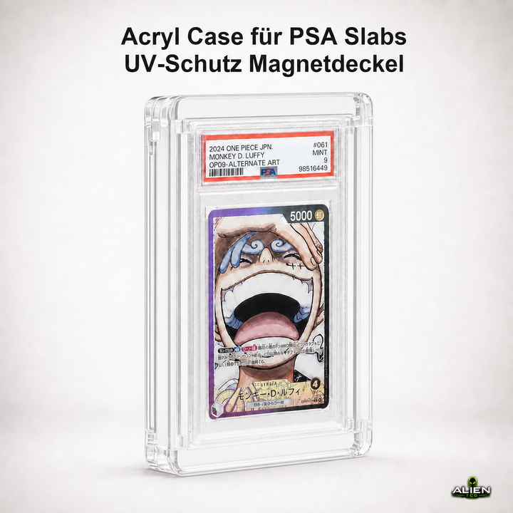 Acryl Case für PSA Slabs UV-Schutz Magnetdeckel TCG Display für Pokémon Karten