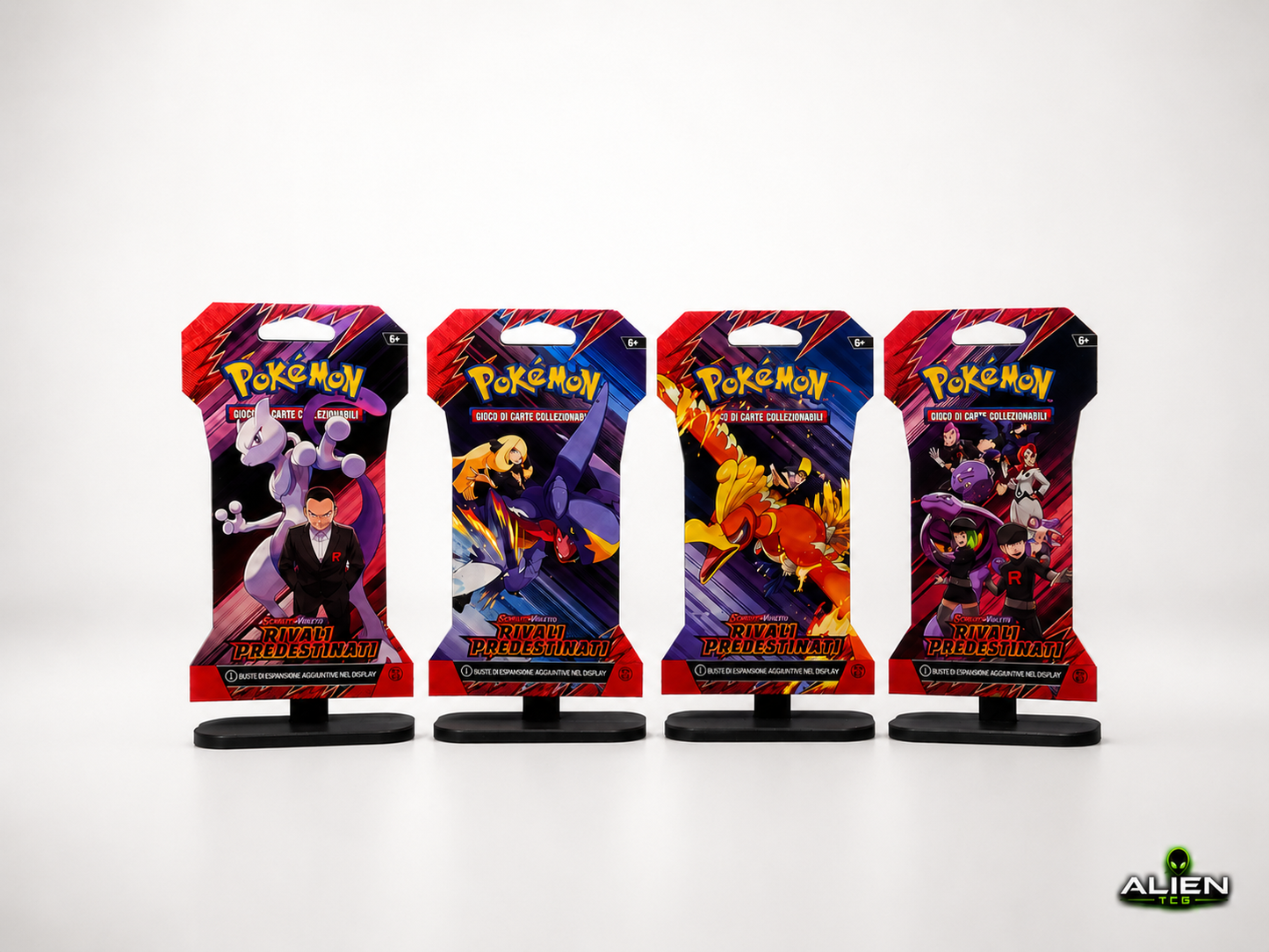 4x Pokémon TCG Booster Pack Display Ständer Karten Zubehör Trading Card Sammlung