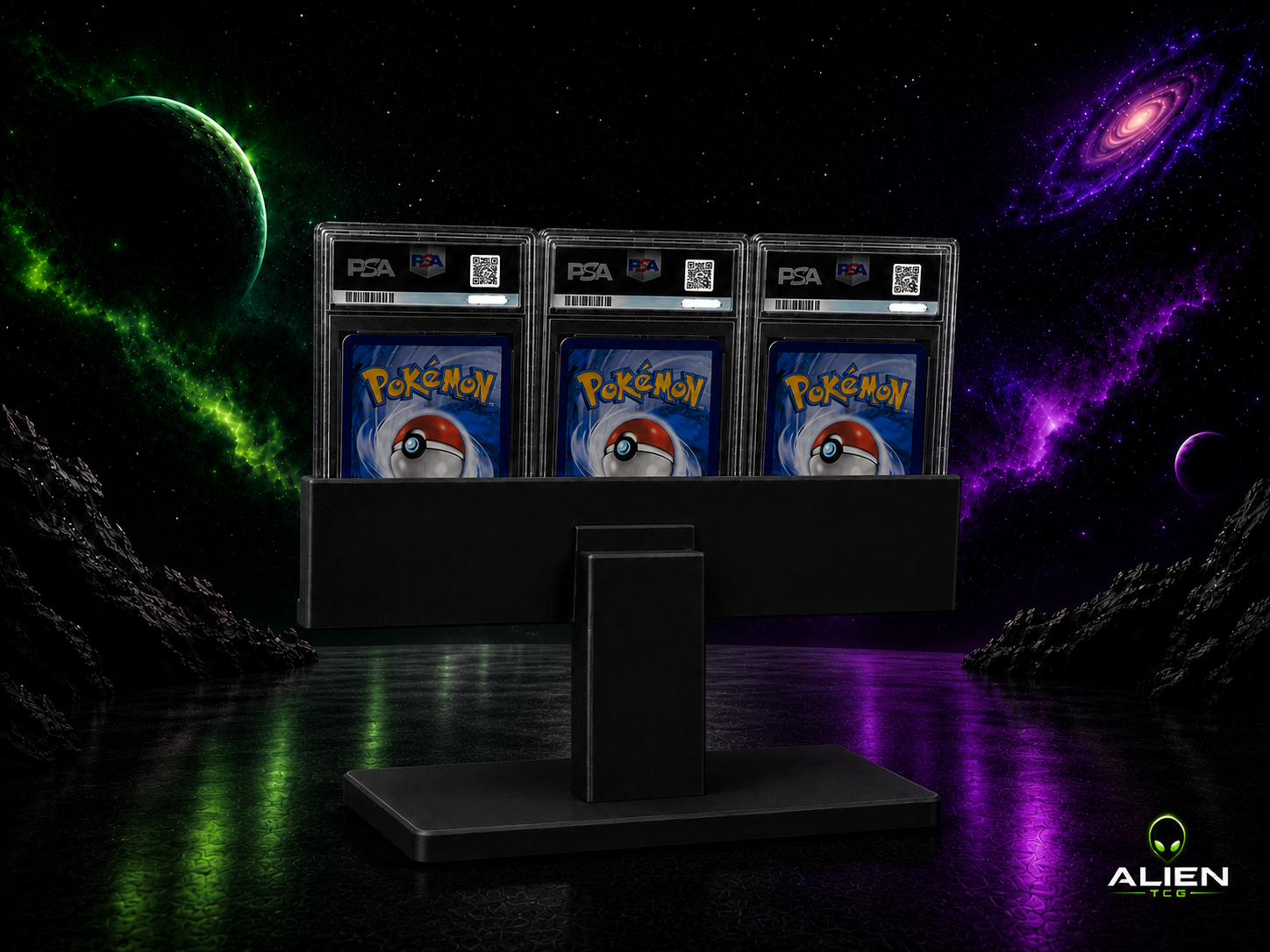 3x1 Pokemon PSA Slab Moderner TCG Display-Ständer