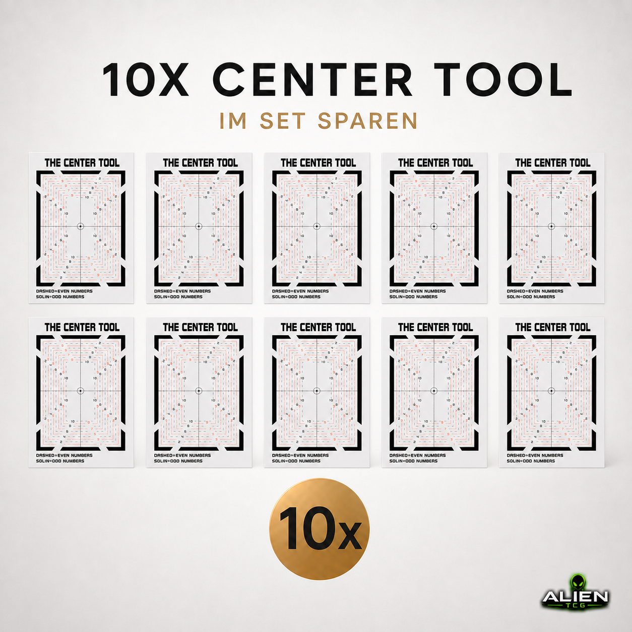 10 Centering Tool Zentrierwerkzeug Sammelkarten TCG Grading Pokémon PSA Sammlung