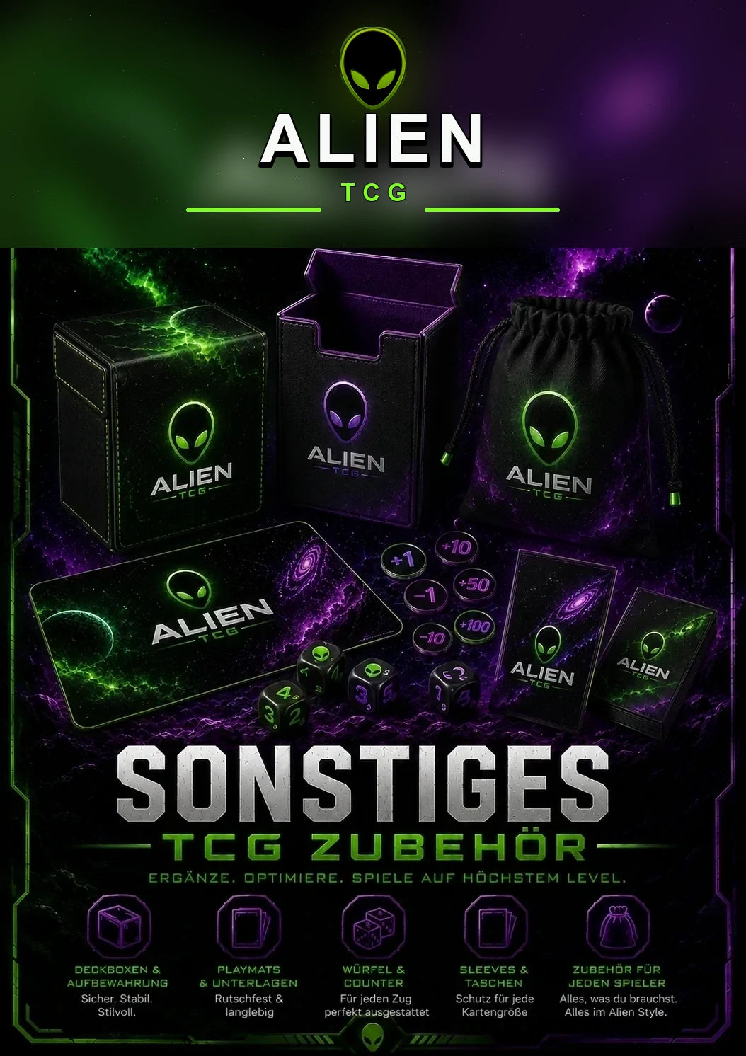 Sonstiges für TCG Zubehör, Sammelkarten und Graded Cards von Alien TCG